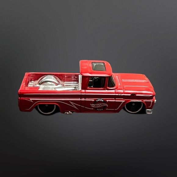 2015 Mattel Hot Wheels Red Custom 62’ Chevy Hot Rod Low Rider Pickup Truck - Picture 3 of 6